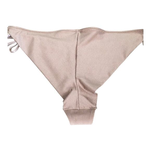 Aerie NWT Shiny Ribbed Textured Cheekier String Bikini Bottom Extra Extra Large - Picture 5 of 13